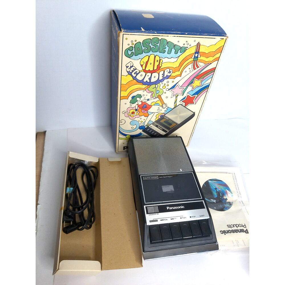 Vintage Panasonic RQ-309S Cassette Player With Psychedelic Box
